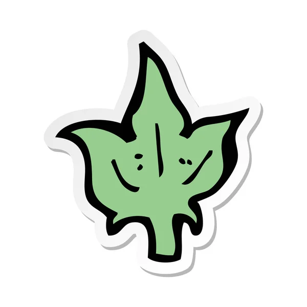 Sticker Van Een Cartoon Blad Symbool — Stockvector
