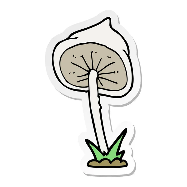 Sticker Cartoon Mushroom — Stock Vector