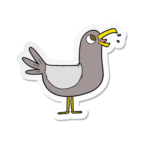 sticker of a Cartoon Bird