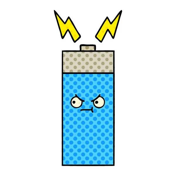 コミック スタイル漫画バッテリー — ストックベクタ