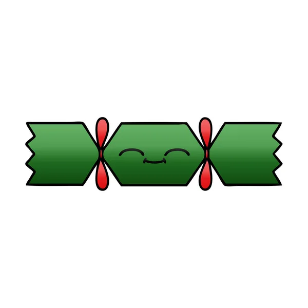 Градиентный мультяшный рождественский крекер — стоковый вектор
