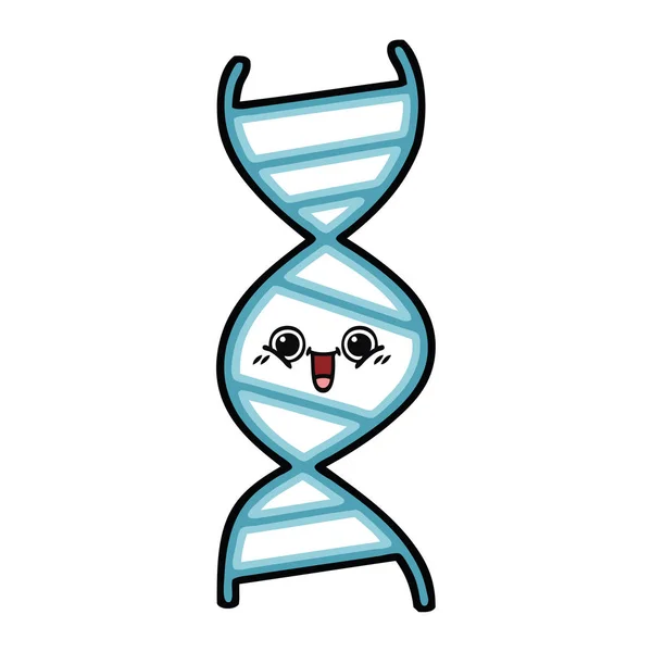 Милий мультяшний ланцюжок ДНК — стоковий вектор