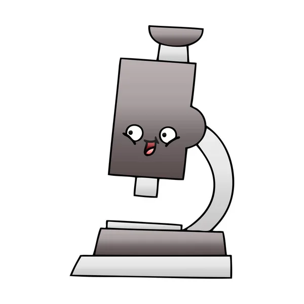 Gradient grijs cartoon Microscoop — Stockvector