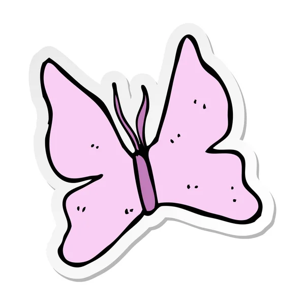 Pegatina de un símbolo de mariposa de dibujos animados — Vector de stock