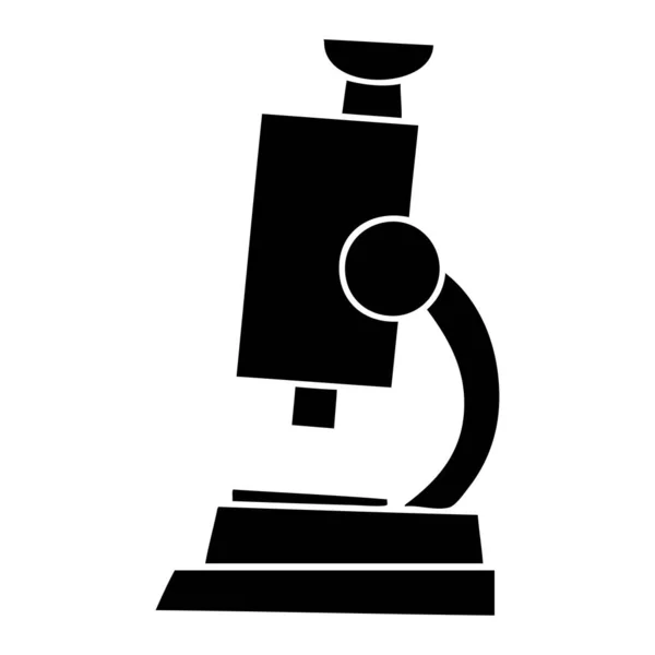 Płaski symbol nauki mikroskopu — Wektor stockowy