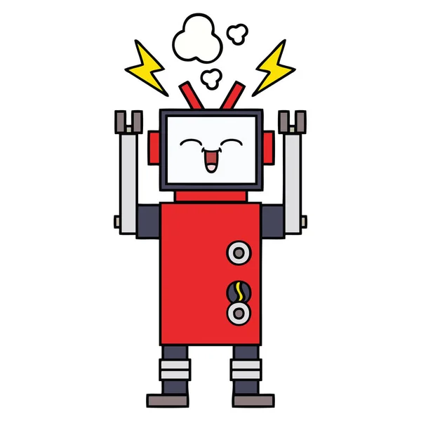 Симпатичный Мультфильм Роботе — стоковый вектор