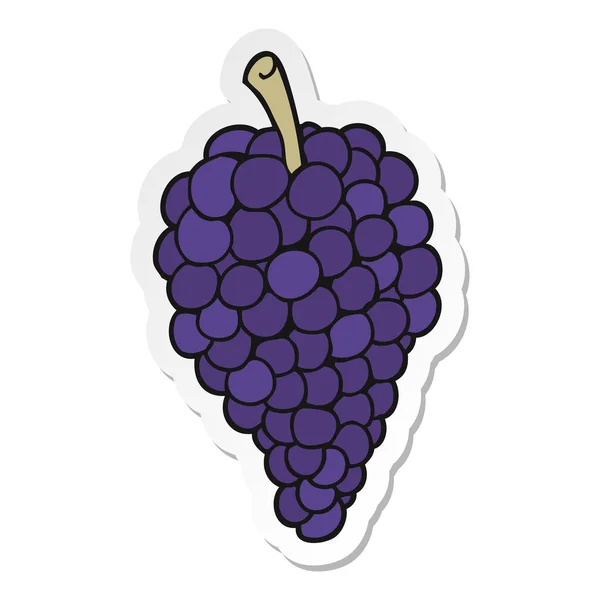 Sticker of a cartoon grapes — Stock Vector