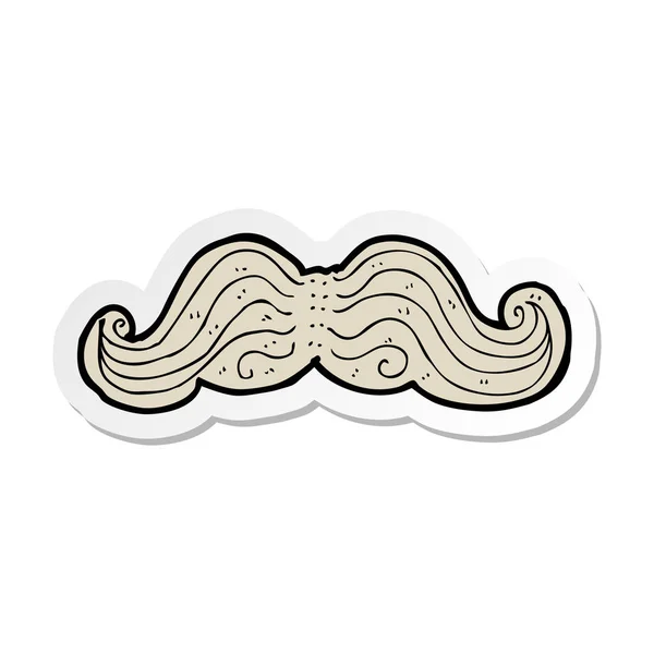 Autocollant Une Moustache Dessin Animé — Image vectorielle