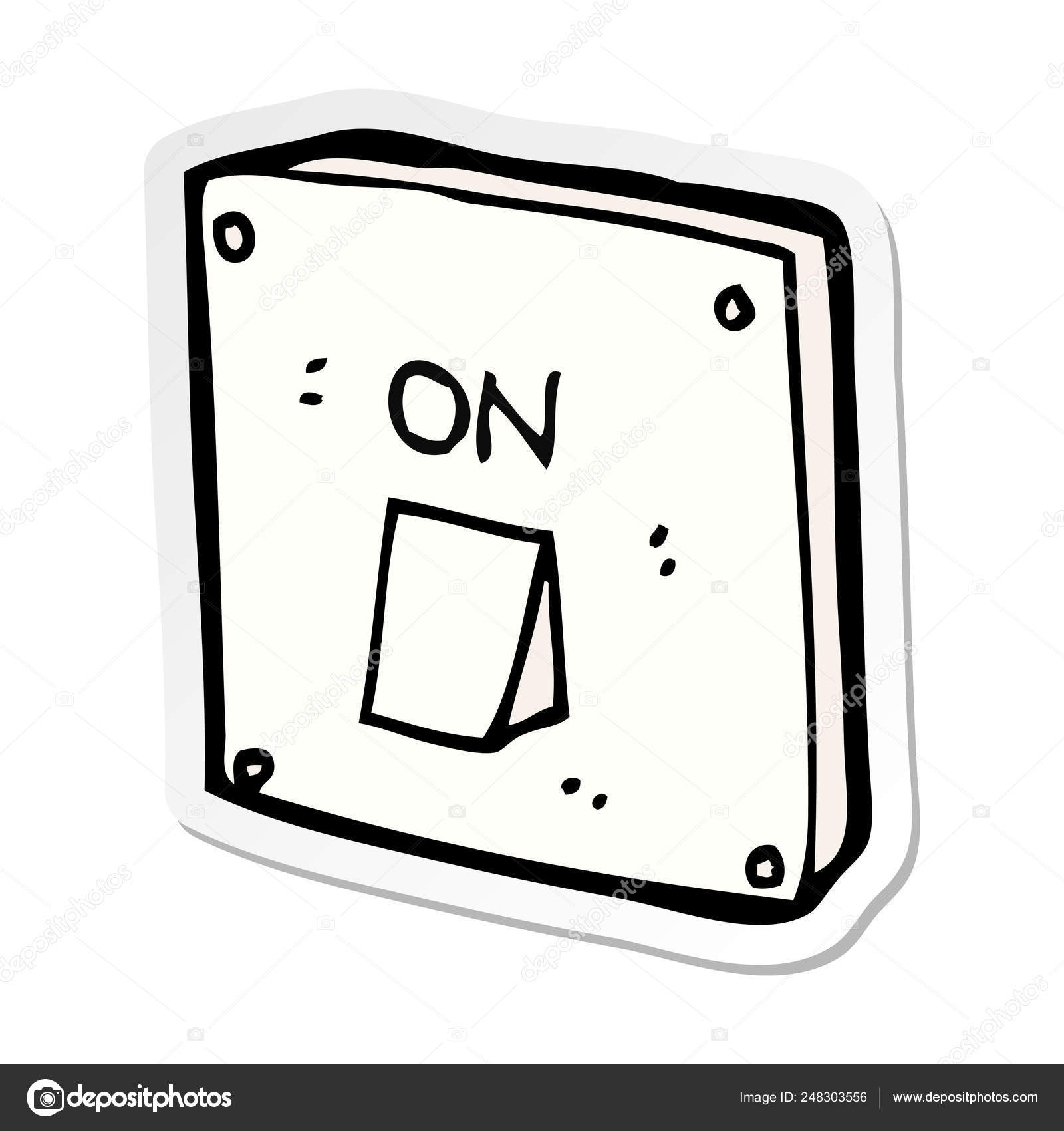 卡通灯开关的贴纸图库矢量图©lineartestpilot 248303556, image size:1600x1700