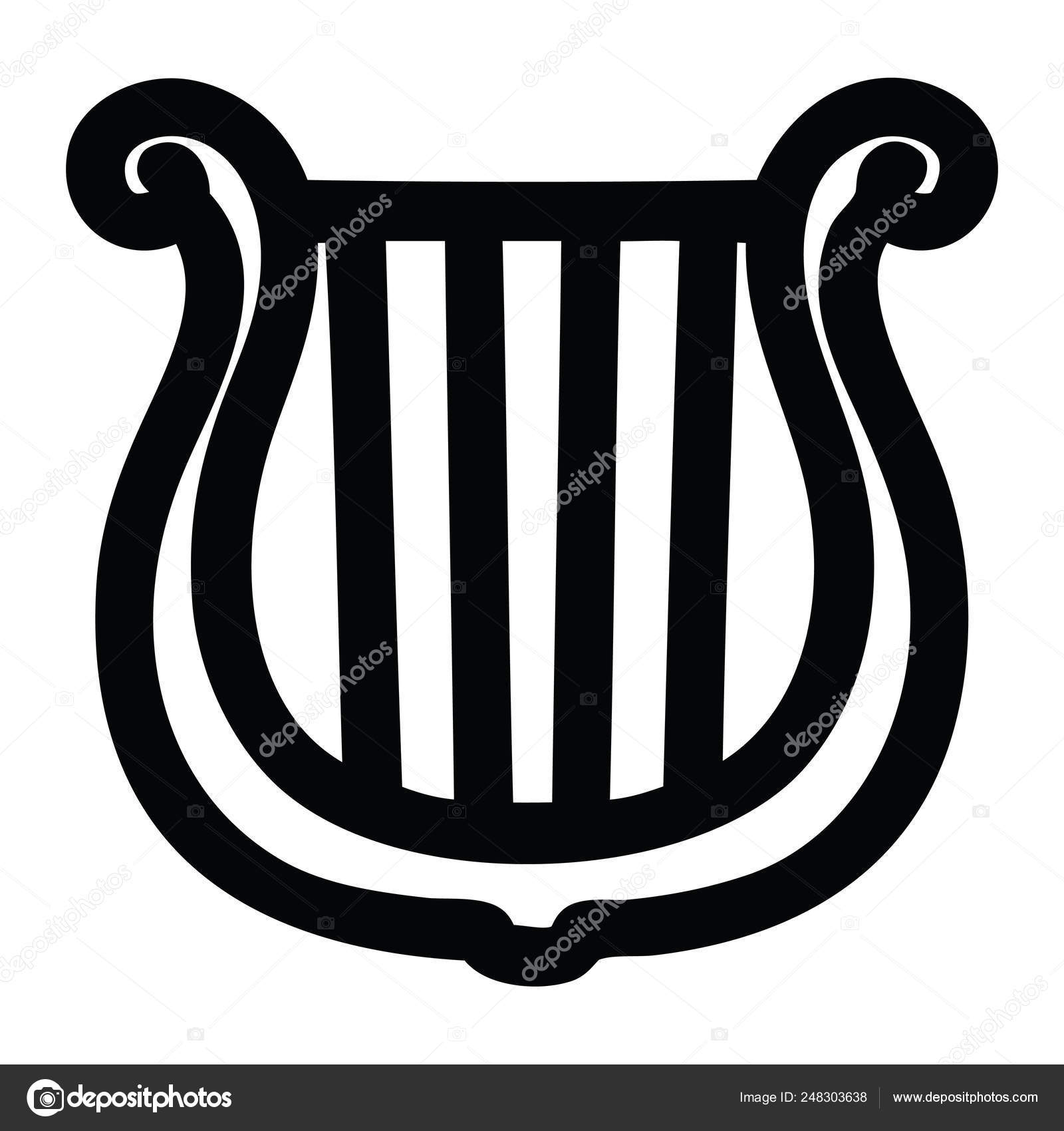 Instrumento Musical Icono Arpa Símbolo Vector de stock #248303638 de  ©lineartestpilot, image size:1600x1700
