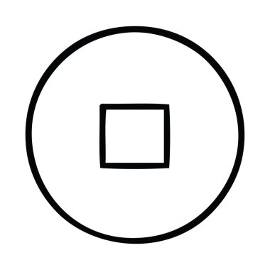 Çizim karikatür durdur düğmesi