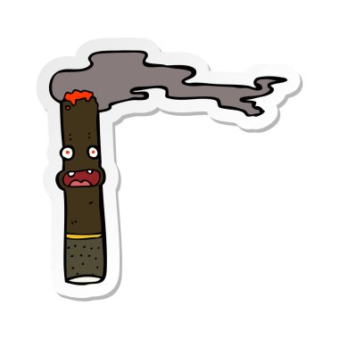 etiket bir karikatür puro