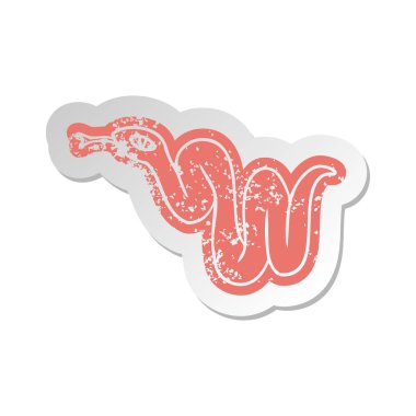 Bahçe yılan sıkıntılı eski etiket 