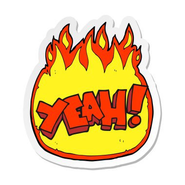 Evet karikatür Not etiket