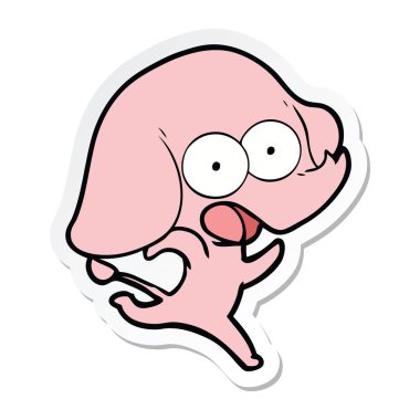 etiket sevimli çizgi fil