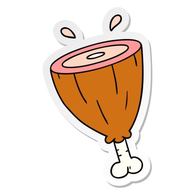 etiket karikatür doodle jambon bir eklemi