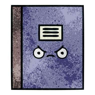 Retro grunge doku karikatür Notebook