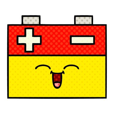 çizgi roman tarzı karikatür bir akü