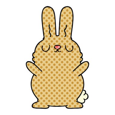 çizgi roman tarzı ilginç karikatür tavşan