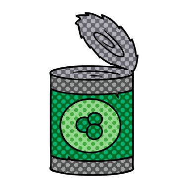 çizgi film doodle şeftali konservesi