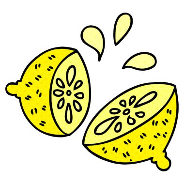 çizgi roman tarzı ilginç karikatür limon