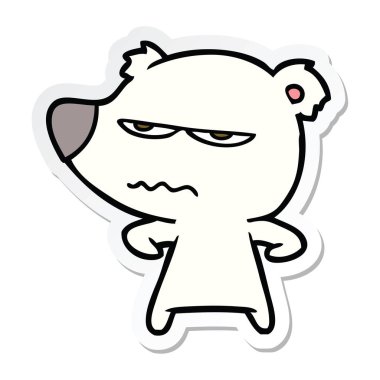 kızgın ayı kutup çizgi film etiketi