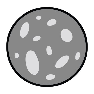 çizgi film doodle bir dolunay