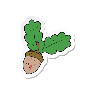 bir çizgi film meşe palamudu etiket