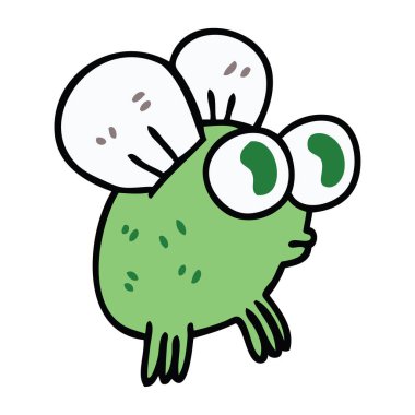 el çekilmiş ilginç karikatür sinek