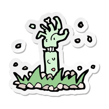 bir çizgi film zombi kol etiket