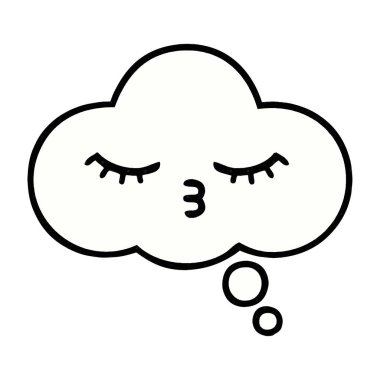 çizgi roman tarzı karikatür bir düşünce balonu