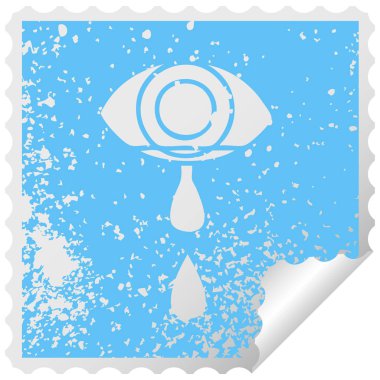 ağlayan göz etiket sembolü peeling sıkıntılı Meydanı