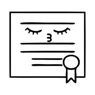 Çizim karikatür mezuniyet diploma