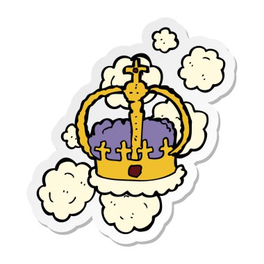 bir çizgi film taç etiket