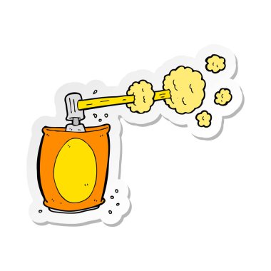 etiket bir karikatür aerosol sprey olabilir