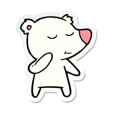 göz önünde bulundurarak bir karikatür kutup ayısı etiketi