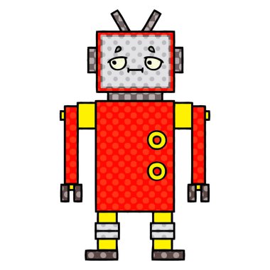 çizgi roman tarzı çizgi film robot