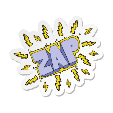 etiket bir karikatür zap sembol
