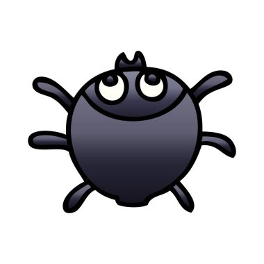 ilginç degrade gölgeli karikatür böceği