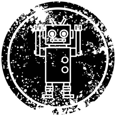 Robot sıkıntılı simgesi simgesi dans