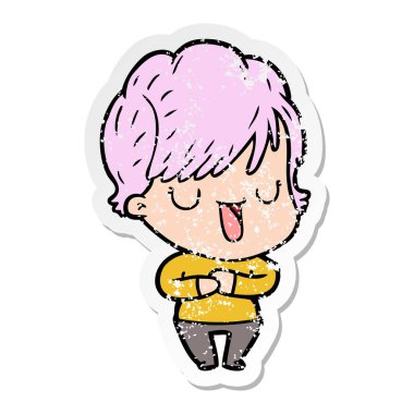 sıkıntılı etiket konuşuyor karikatür kadın