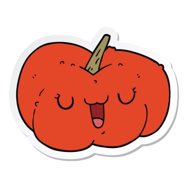 etiket bir karikatür kabak