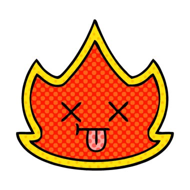 çizgi roman tarzı karikatür bir ateş