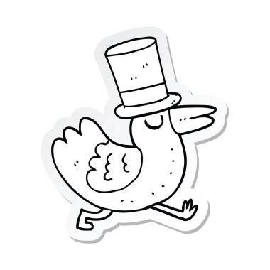 komik karikatür kuş Sticker