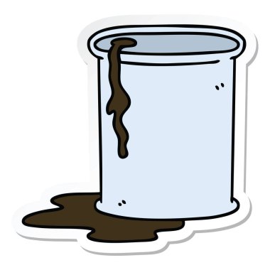 ilginç bir el etiket karikatür varil petrol çizilmiş