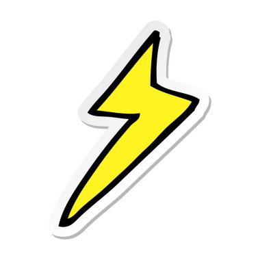 etiket bir karikatür yıldırım cıvata sembol