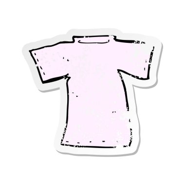 çizgi film t gömlek Retro sıkıntılı etiket
