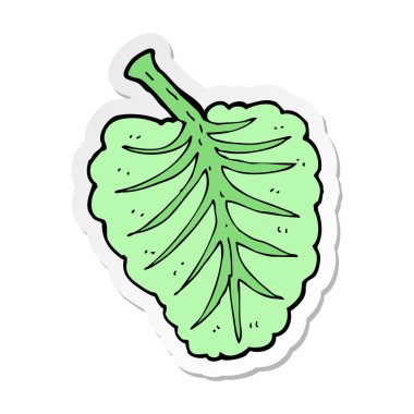 etiket bir karikatür yaprak sembol