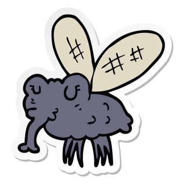 bir çizgi film sinek çıkartması