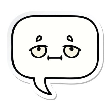 sevimli çizgi konuşma balonu etiket